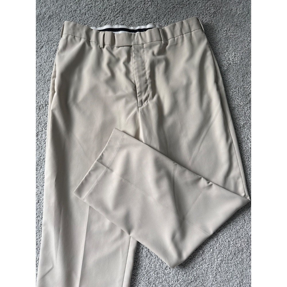 PGA Tour Golf Pants Men's Size 36x30 Tan Pockets Flat Front Chino Golf Travel